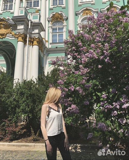 Атласный топ с кружевом