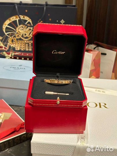 Браслет cartier love шикорий розовое золото Милан