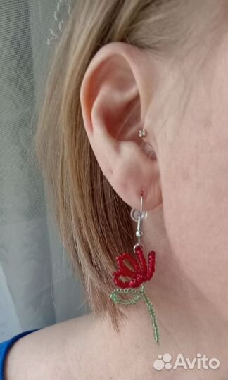 Серьги из бисера