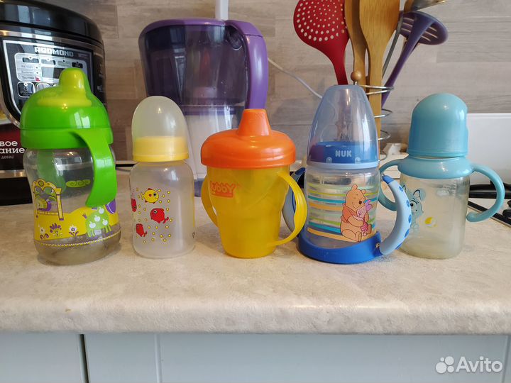 Поильники детские, 5 штук