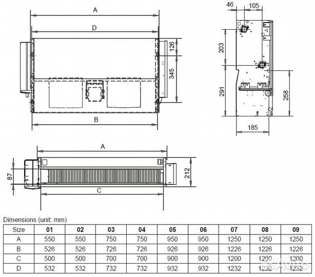 Фанкойл general climate GCO-W-07 2T