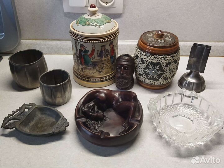 Старинные вещи Пепельницы спичные коробки