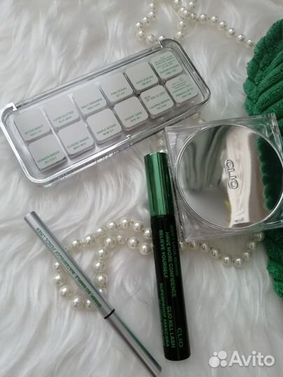 Clio подводка, тушь, палетка в наличии