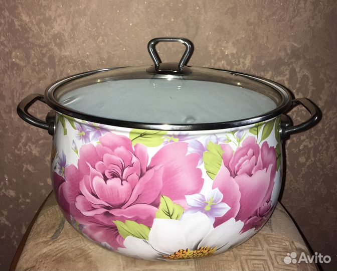 Кастрюля Interos пион 5,7 л