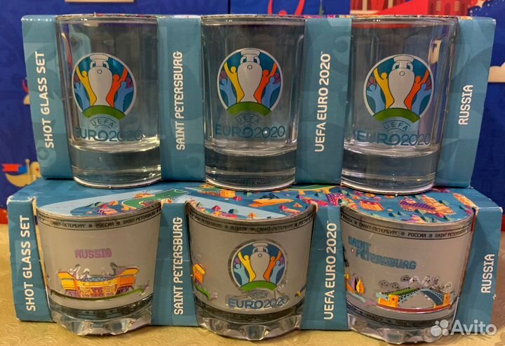 Набор стопок (6шт) Уефа Евро Uefa Euro 2020 - 2021