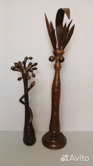 Статуэтки пальмы из эбенового чёрного дерева