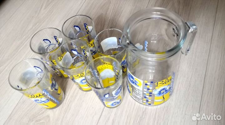 Кувшин и 6 стаканов