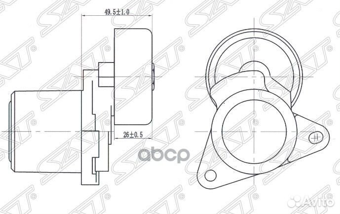 Натяжитель приводного ремня hyundai I30/santa F