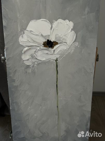 Интерьерная картина маслом цветок