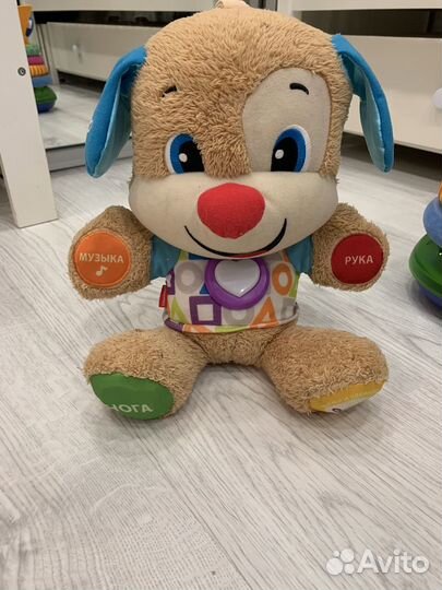 Игрушка fisher price щенок+пакет игрушек