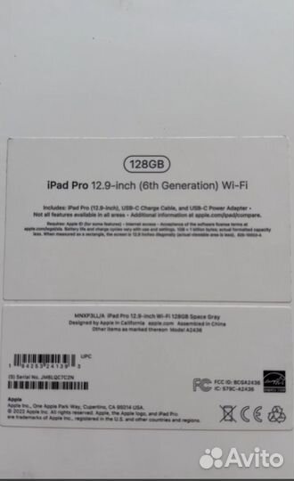 iPad pro 12.9 m2 2022 128gb