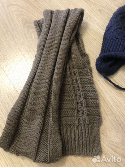 Шапка 48-50+шарф+варежки