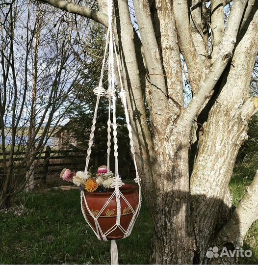 Кашпо подвесное макраме