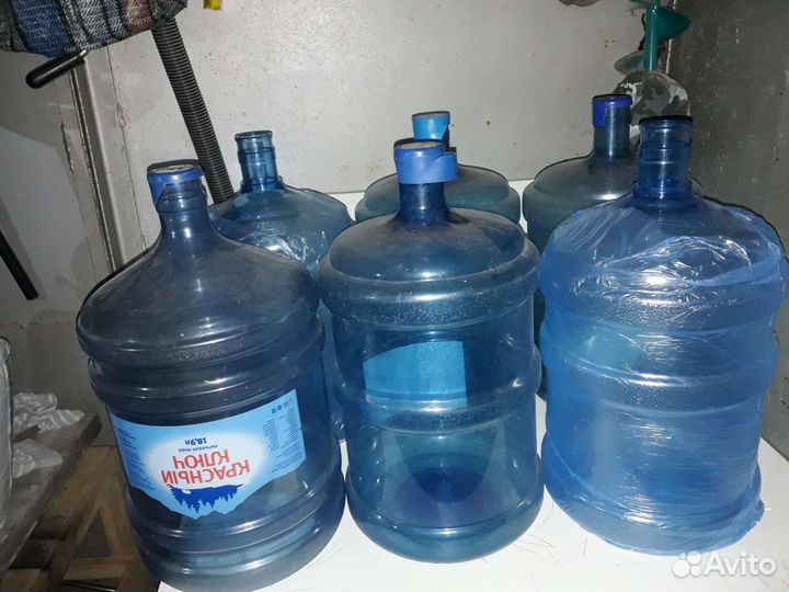 Бутыли для воды 19л с крышкой б/у