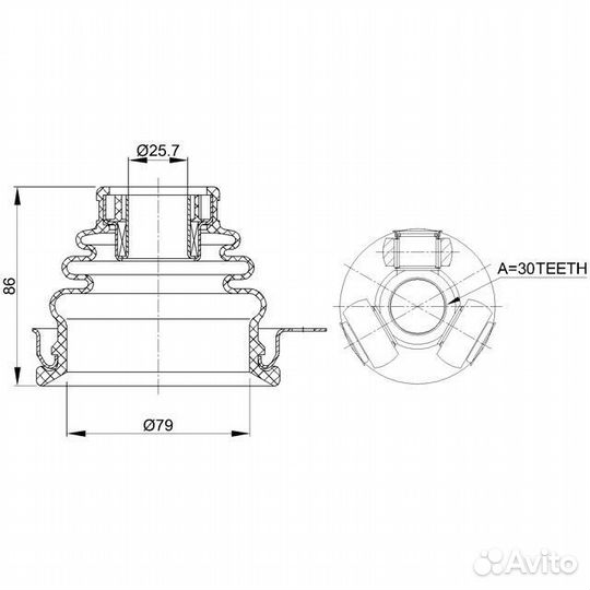 Пыльник шруса renault logan/sandero/l