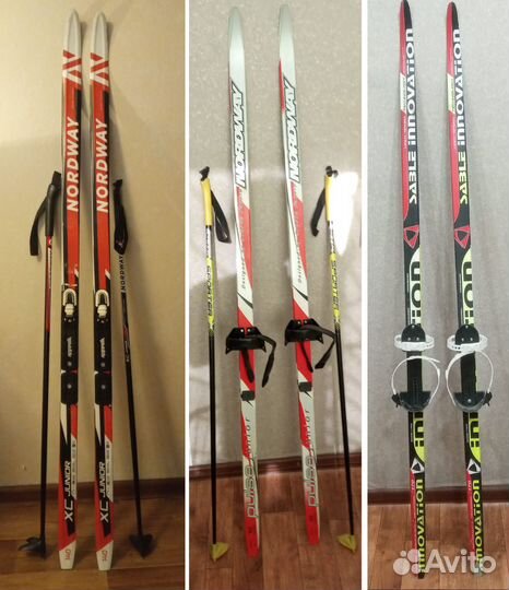Лыжи 140,160,170 см с палками