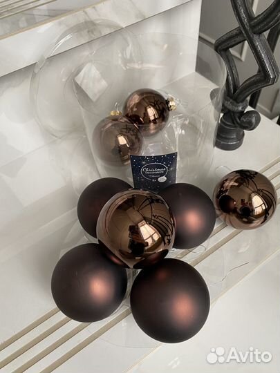 Шары на елку 8 шт комплект в упаковке