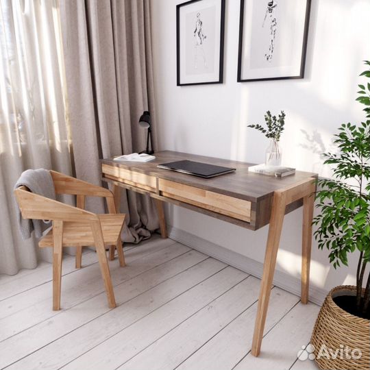 Стол письменный City 128х60х76см из массива березы