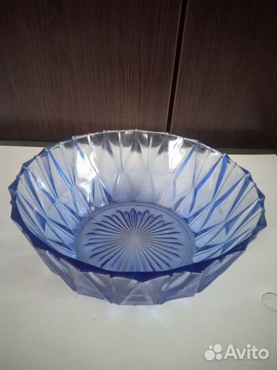 Салатница цветное стекло СССР