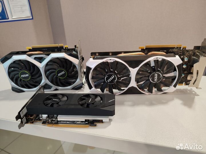 Rtx2060 + gtx970 + rx6400, лот 3 карты, под ремонт