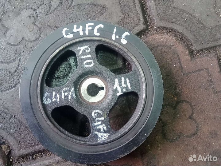 Шкив коленвала на Киа Рио 3. Мотор G4FA