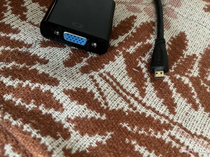 Переходник micro hdmi (папа) vga(мама)