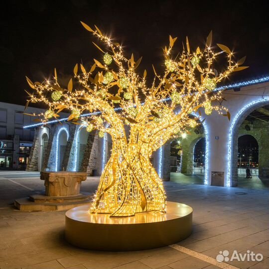 Большое LED Дерево.Светящиеся фигуры новогодние