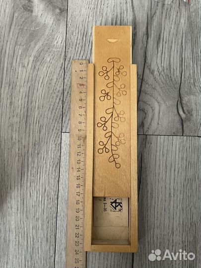 Пенал школьный СССР дерево натур