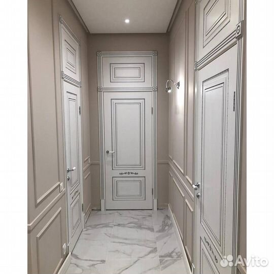 Межкомнатная дверь P-1 кромка ABS черная c 4-х ст. Дуб золотистый глухое