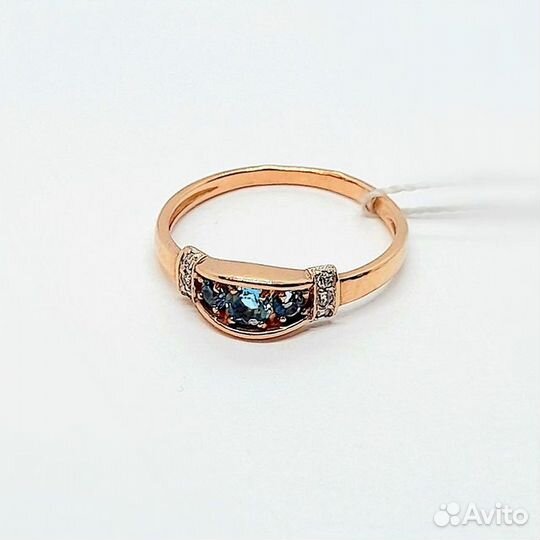 Золотое кольцо с топазом 17,5р