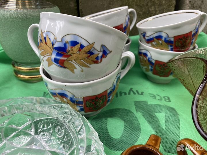 Посуда, чашки, хрусталь