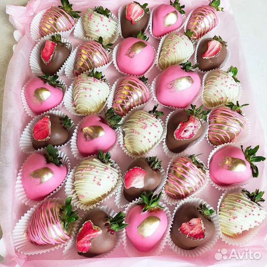 Клубника в шоколаде, бокс Дива