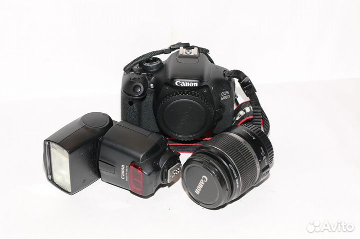Canon 600D kit + вспышка