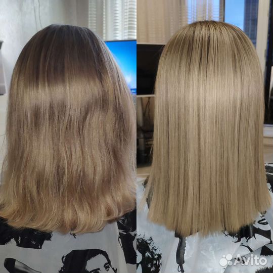 Кератиновое выпрямление кератин/ботокс полировка