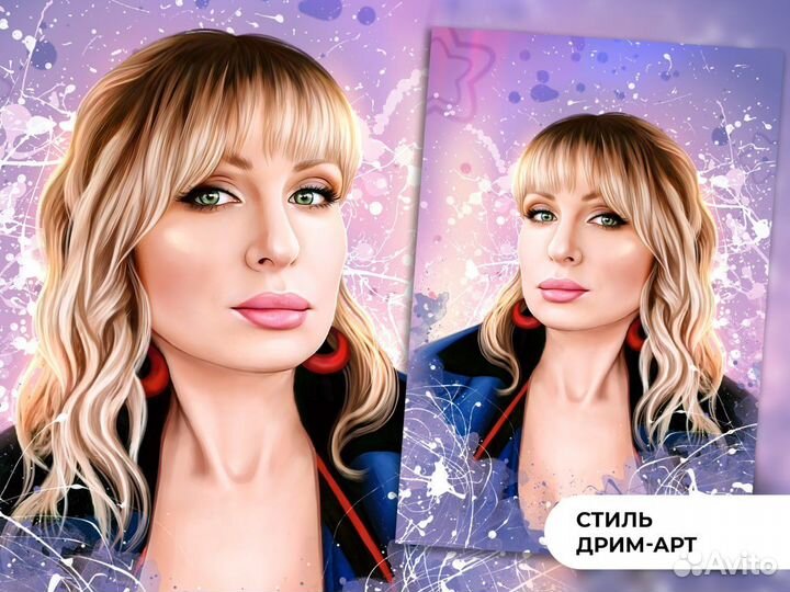 Портрет на холсте по фото на заказ