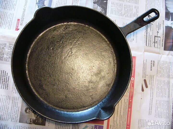 Глубокая чугунная сковорода 26 см Сделано в СССР