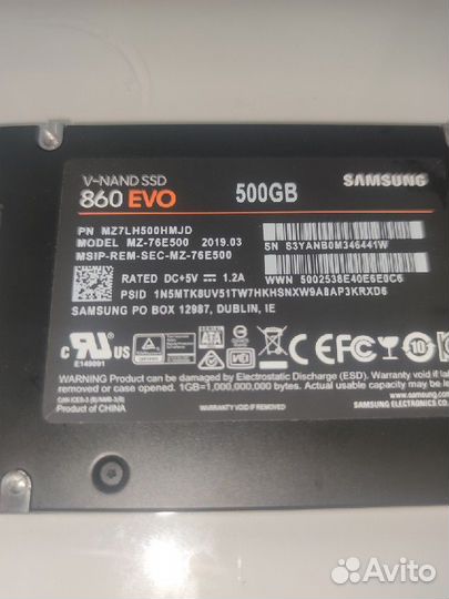 Ssd Samsung EVO 860 500Gb