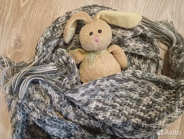 Шарф пестрый вязаный