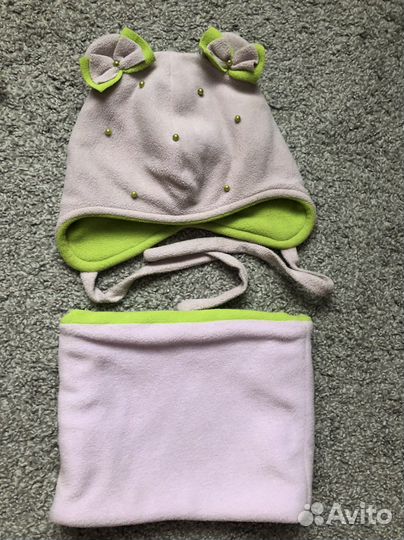 Комплект зимний шапка, снуд