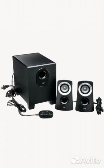 Колонки Logitech Z-313, 2.1, черный/ серебристый