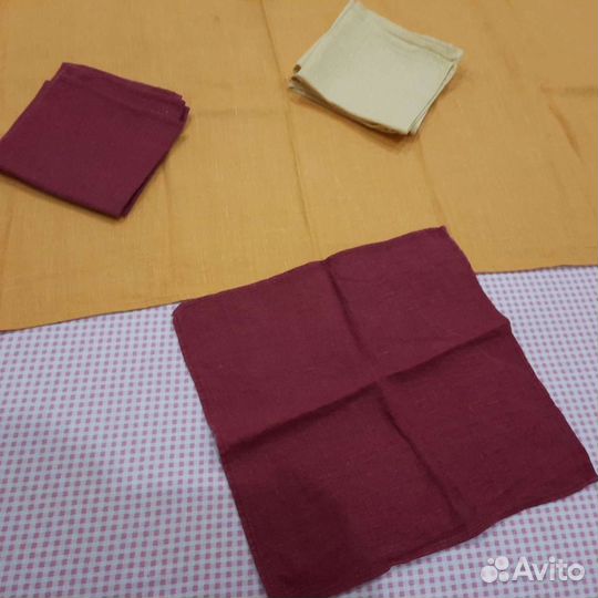 Скатерть льняная + 6 салфеток в наборе