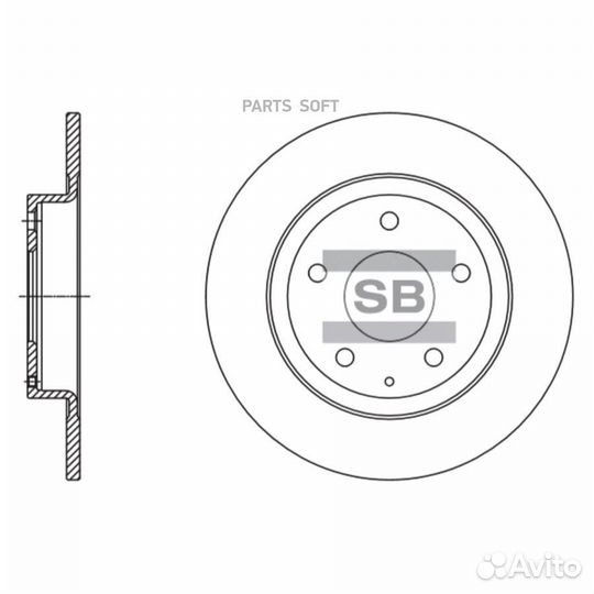 Sangsin brake SD4423 Диск тормозной