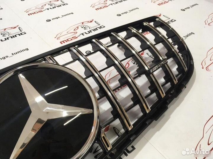 Решетка Mercedes GLC Без камеры Дистроник chrome