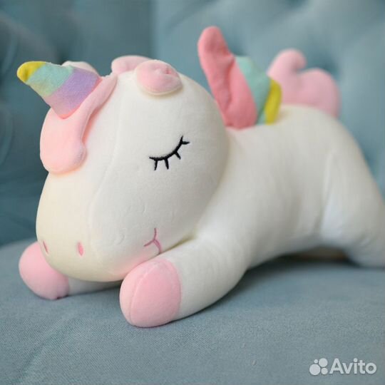 Мягкая игрушка Единорог лежачий, 40 см
