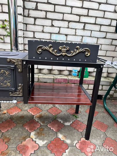 Мангал с печью под казан