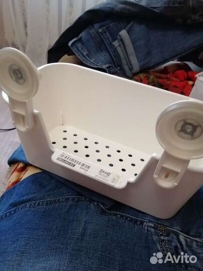 Полочка на присосках lkea очень вместительная