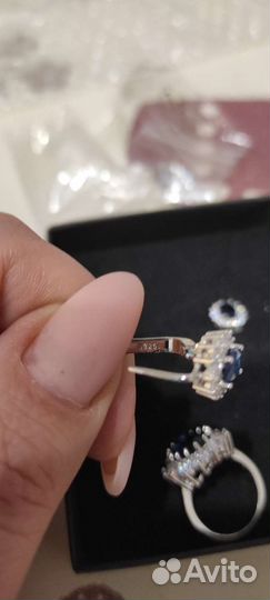 Серебряное кольцо с сапфиром