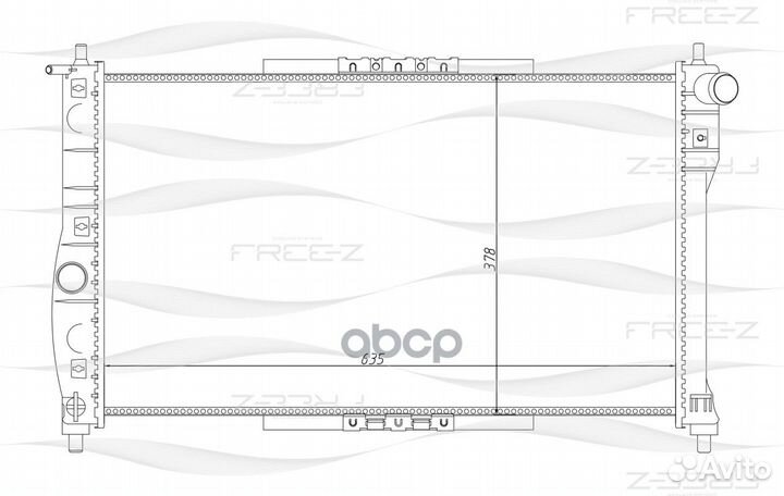 Радиатор daewoo Lanos 97- KK0138 KK0138 free-Z