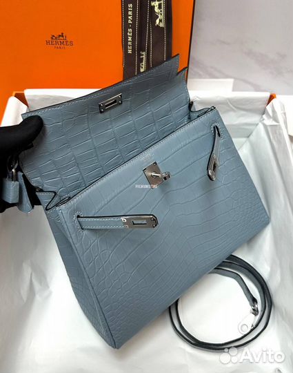 Сумка Hermes Kelly 25 из матовой кожи крокодила