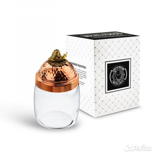 Банка под сыпучие продукты 920 мл Чеснок с крышкой